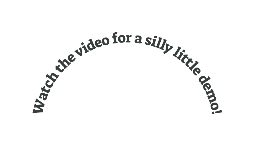 Watch the video for a silly little demo